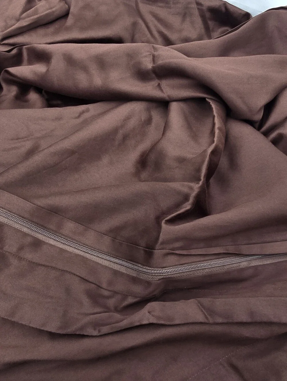 NWOT Quince King Cal King Duvet Cover Set Giza Sateen Cotton Espresso 2 Shams